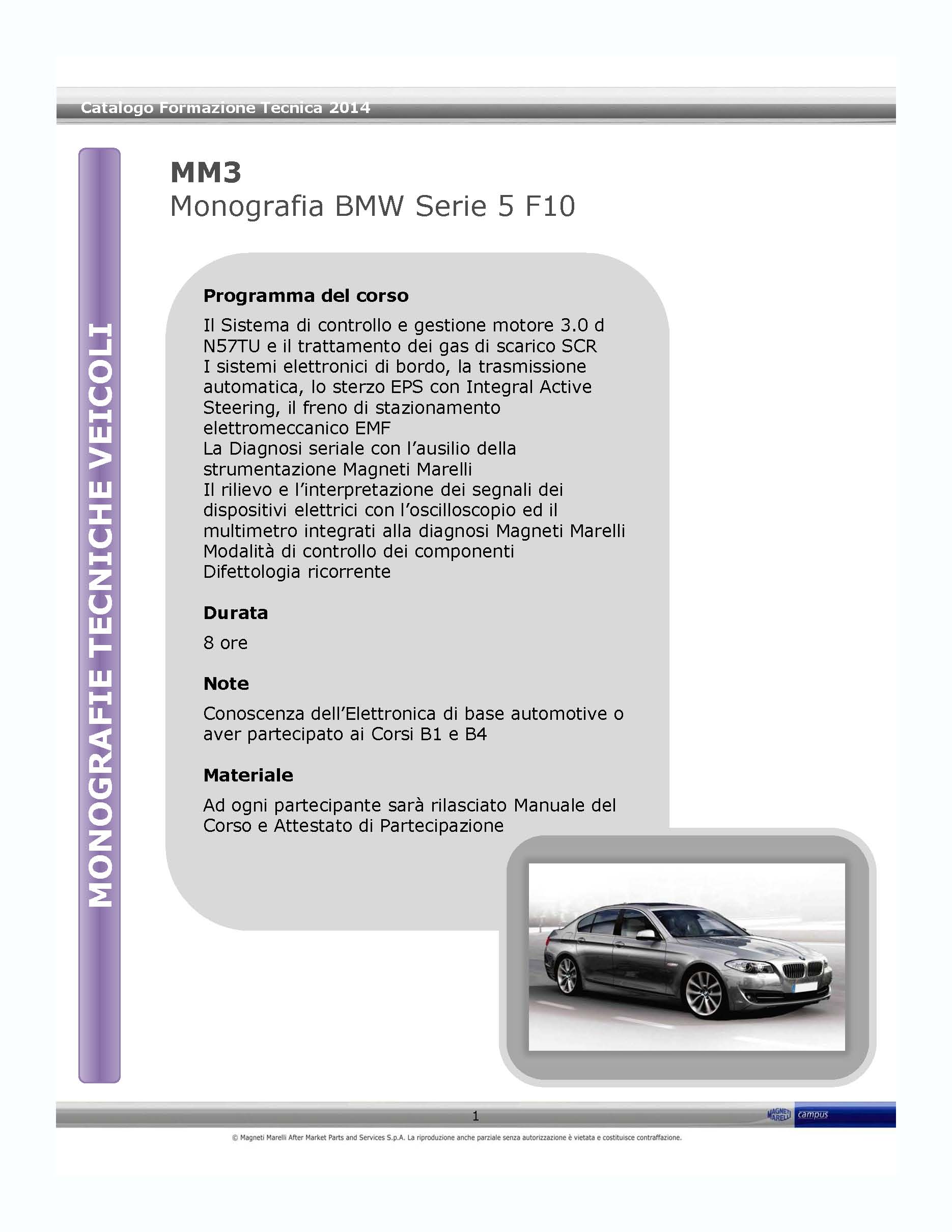 Scheda Corso MM3_13-14 - BMW Serie 5 F10